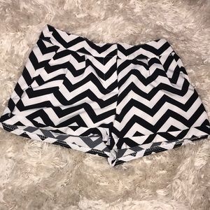 Chevron Print Shorts